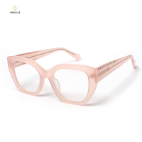 Monture de lunettes optiques en acétate légère à monture complète pour hommes et femmes - Design élégant et durable avec verres transparents - Prix surprise