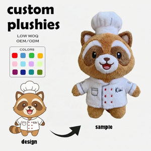 Fabricant de jouets en peluche personnalisés OEM/ODM, mascotte de restaurant <span class=keywords><strong>Kiki</strong></span> en peluche personnalisée, oursin en peluche avec chapeau de chef, vente en gros - Product Image 1
