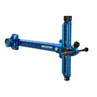 Visée pour arc recurve BICASTER ARCHERY AURA en aluminium noir, bleu, or, rouge, argent