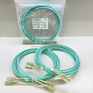 Cable de Fibra Óptica Dúplex OM3 SC a SC Nuevo, 5 Metros, 10G Multimodo Aqua LSZH, para Equipos de Fibra Óptica - Product Image 2
