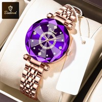 BINBOND N106 Jam Tangan Quartz Wanita Elegan dengan Dial Berlian Es untuk Wanita Gelang Mewah Tahan Air Kasual Reloj De Mujer