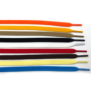 Lacets plats en polyester de 8 mm de large, couleurs mélangées, pour chaussures de sport et décontractées - Product Image 2