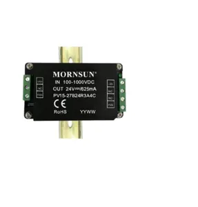 Mornsun-Convertidor de DC-DC aislado, convertidor de PV15-27B24R3 de 6W, Ultra ancho, 100-1000V, entrada de CC para energía renovable, 15W