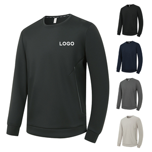 Logotipo personalizado para hombre fresco ropa de secado rápido deportes correr pulóver sólido transpirable camisetas con cremallera - Product Image 2