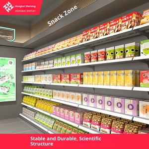 Étagère <span class=keywords><strong>de</strong></span> <span class=keywords><strong>rangement</strong></span> simple ou double face Zhongdao <span class=keywords><strong>pour</strong></span> supermarché, épicerie, <span class=keywords><strong>pharmacie</strong></span>, snacks – Vitrine d'exposition multi-niveaux - Product Image 3