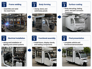 <span class=keywords><strong>Remorque</strong></span> alimentaire mobile commerciale entièrement équipée, chariot de vente de café, glaces et en-cas, cuisine extérieure, camion-restaurant - Product Image 3