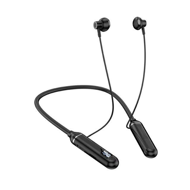 Premium Selection Wireless Neckband for BT Earphones Battery Level Indicator Long Headphones Wired Music Earphones