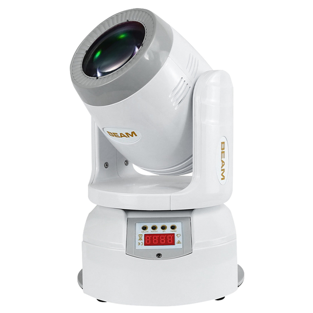 100W Mini Sharpy DMX DJ LED Beam Moving Head Light White 8 Colors 7 Gobos 3-Facet Prism Rainbow Effect KTV Nightclub Stages