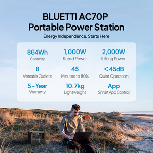 Station d'alimentation portable Bluetti 1000W 110V <span class=keywords><strong>230V</strong></span>, générateur solaire pour le camping en plein air, batterie portable, station d'alimentation solaire - Product Image 4