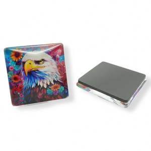 Autocollant en verre cristal, aimant de réfrigérateur en verre avec motif animal, personnalisé - Product Image 5