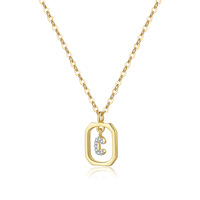À la mode 925 Sterling Silver Alphabet Lettre Pendentif Collier Femmes Bijoux Chaîne pour Mariages Fiançailles Parties Autre