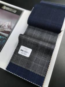 イタリアンスタイル100%メリノウーステッドウール抗ピリング中厚スーツ生地 ウェールズチェック メンズスーツジャケット ツイルストライプ - Product Image 4