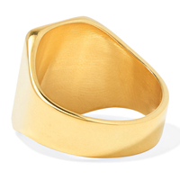 Bijoux de mode Gemnel en gros – Bagues pour hommes personnalisées avec disque signet carré plaqué