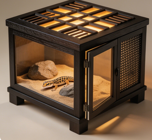 Terrario de Madera Sólida Light Domain Shadow Play para Reptiles, Vivario de Madera <span class=keywords><strong>con</strong></span> Iluminación Dinámica y Rejilla de Luz - Product Image 1