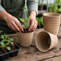 Biologisch afbreekbare pulp zaadstarters, milieuvriendelijke papierpulp voor het kweken van groenten en fruit in de tuin.