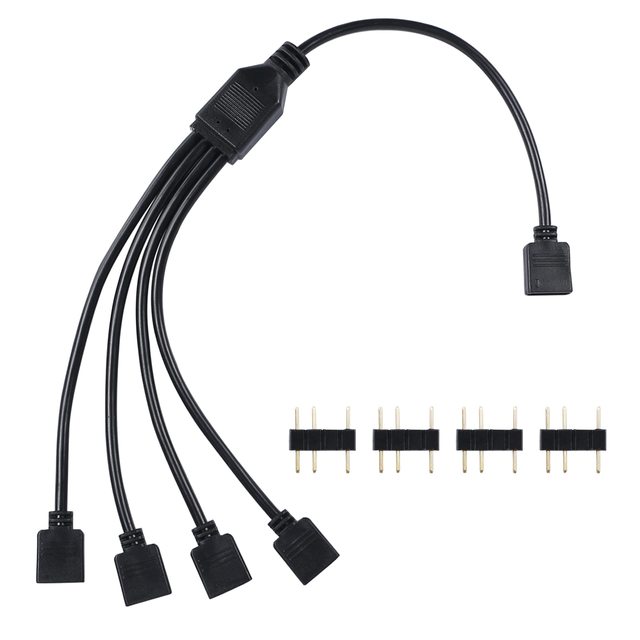 Motherboard Cable Splitter Motherboard RGB SYNC 5V 3Pin ARGB SYNC HUB Transfer Extension Cable