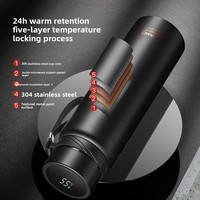 Bouteille d'eau thermique 1L/800ML, garde au chaud et au froid, thermos pour eau, thé, café, flacons sous vide, bouteille isolée en acier inoxydable pour voiture