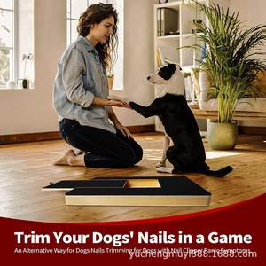 Wooden Dog <b>Scratching</b> <b>Post</b> With Sandpaper Nail Grinder Food Box Play Area For Dogs Training Toy - Product Image 4