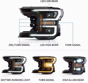 Phare LED AURON OE DRL pour Ford Raptor F150 2018-2020, accessoires auto, 36W 6000K, montage universel, phare avant OE - Product Image 2