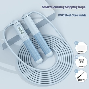 <span class=keywords><strong>Corde</strong></span> à <span class=keywords><strong>sauter</strong></span> en PVC transfrontalière intelligente sans fil avec compteur, <span class=keywords><strong>corde</strong></span> lestée, accessoires sportifs, grande boule, vente en gros - Product Image 6