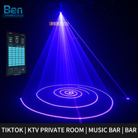 Luz Láser LED para Escenario, Control de Sonido, Luces de Discoteca para DJ, Proyector RGB para el Hogar, KTV, Bar, Bodas, Eventos