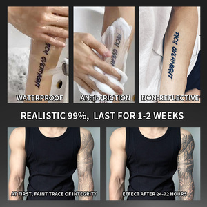 Scritta gotica a braccio pieno <span class=keywords><strong>tatuaggio</strong></span> temporaneo Semi permanente <span class=keywords><strong>tatuaggio</strong></span> impermeabile ultimo per 2 settimane realistico <span class=keywords><strong>tatuaggio</strong></span> a base di erbe per il corpo del braccio - Product Image 5