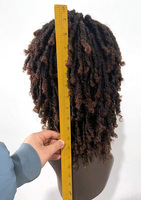 Perruque synthétique résistante à la chaleur, tresses africaines, faux locs, dreadlocks bouclés, avec sangle réglable et bonnet en maille élastique, vente en gros
