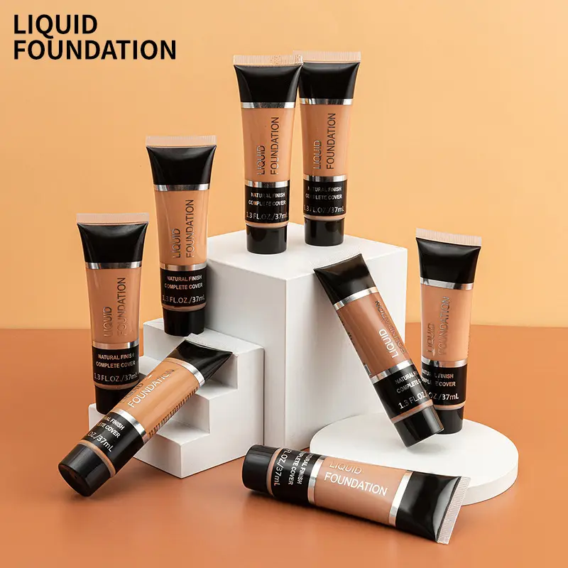 Natural Label pribadi Makeup Minyak pencahayaan Foundation tanaman Makeup menyesuaikan rumus tahan air Foundation cair
