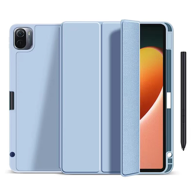 Flip Skin Smart Folio case for iPad Full Protective Tablet Back Cover With Built in Pen Slot Auto Sleep Pad Stand Cover