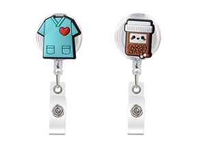 PVC nouveau Design rétractable <span class=keywords><strong>Badge</strong></span> bobine <span class=keywords><strong>infirmière</strong></span> <span class=keywords><strong>Badge</strong></span> accessoires hôpital ID <span class=keywords><strong>porte</strong></span>-carte - Product Image 5