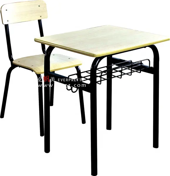 デザインスクール家具シングルデスクと椅子教室学生テーブルと椅子セット