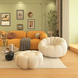 Sillón Reclinable Individual 2026, Silla Tipo Huevo, para Sala de Estar o Dormitorio, Estilo Crema, Sofá Pequeño, Silla de Ocio Tipo Pingüino - Product Image 2