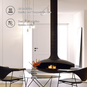 Chimenea Eléctrica Decorativa <span class=keywords><strong>de</strong></span> Bioetanol Suspendida <span class=keywords><strong>de</strong></span> Pared MEISU.CH con Llama Artificial y Control Remoto - Product Image 3