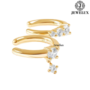 Jewelux Best Quality VVS Diamond <b>Stud</b> Earrings 925 Sterling <b>Silver</b> Rhodium Plated IGI Certified for Parties Gifts From Gujarat - Product Image 2