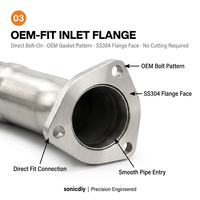 Tuyau intermédiaire égal en longueur en Z pour BMW M2/M3/M4 G80/G82/G87/G8X 3.0T 2021-2024, échappement BOSU en acier inoxydable 1,5 mm d'épaisseur, garantie