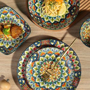 Services de vaisselle en céramique de style bohème nordique, vaisselle de fête, décorations de table - Product Image 3