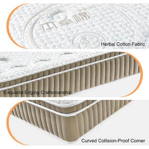 Topper completo King Size Coil Pocket Spring Pillow Colchón de tamaño superior Cama de espuma viscoelástica Colchón de látex Topper - Product Image 2