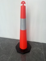 Poste Delimitador Flexible de PVC para Montaje en Superficie, Poste Guía para Carreteras, Señalización de Seguridad Vial, Poste Delimitador de EVA