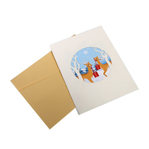 <span class=keywords><strong>Carte</strong></span> <span class=keywords><strong>de</strong></span> vœux 3D <span class=keywords><strong>de</strong></span> Noël, impression <span class=keywords><strong>de</strong></span> deux élan, cadeau <span class=keywords><strong>de</strong></span> Noël, <span class=keywords><strong>carte</strong></span> <span class=keywords><strong>de</strong></span> vœux créative et exquise pour Thanksgiving - Product Image 5