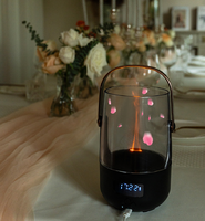 Diffuseur d'arômes domestique de haute qualité avec affichage numérique de l'heure, humidificateur d'huiles essentielles portable et silencieux