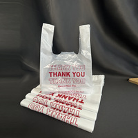 Sacs en plastique HDPE de qualité alimentaire personnalisés, écologiques, type T-shirt, les plus vendus, sacs de remerciement