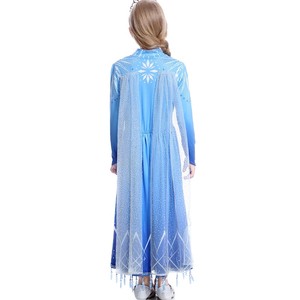 Vendita diretta in fabbrica vestito da principessa <span class=keywords><strong>Elsa</strong></span> lungo scialle Costume da paillettes per ragazze ispirato ai <span class=keywords><strong>personaggi</strong></span> <span class=keywords><strong>di</strong></span> TV e film - Product Image 5