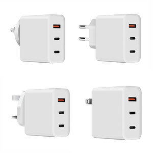 <span class=keywords><strong>Chargeur</strong></span> mural multi-ports 3 ou 4 ports <span class=keywords><strong>USB</strong></span>-<span class=keywords><strong>C</strong></span> PD QC 3.0 GaN 40W pour téléphones <span class=keywords><strong>Apple</strong></span> iPhone Samsung Huawei (compatible prises AU, EU, UK, US) - Product Image 1