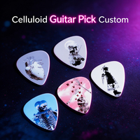 Plectres de guitare personnalisés avec logo, offrant des effets d'impression nette pour les projets promotionnels et les souvenirs de festival