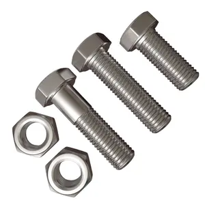 stainless hex bolts a2 70 ss din 933 SS 316 / 316H / 316L Fasteners stainless steel bolts and nuts factory