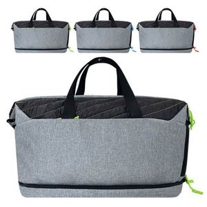 Sac de voyage polochon personnalisé avec logo d'usine, grande capacité, fermeture éclair, pour hommes et femmes, style mode, sport, gym, yoga, week-end, nuitée - Product Image 1