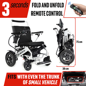 Silla de Ruedas Eléctrica Plegable KSM-601 con Ruedas Sólidas Todoterreno y Batería de Litio de Largo Alcance para Uso Diario - Product Image 2