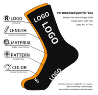 Chaussettes de sport unisexes en coton de haute qualité, avec logo sur la cheville, compression et grip personnalisés