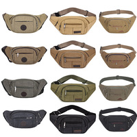 Sac banane en toile pour homme avec fermeture éclair – Idéal pour le travail, les activités de plein air, la randonnée, le cyclisme, l'escalade – Sac bandoulière pour téléphone et portefeuille, sac de poitrine