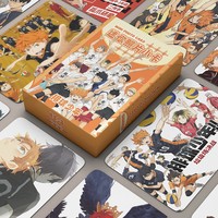 50PCS/SET Miku Jujutsu Gojo Tian Guan Ci Fu Honkai: Star Rail Love and Deepspace Blue Lock Anime Cartes en papier à collectionner Cadeau Jeu